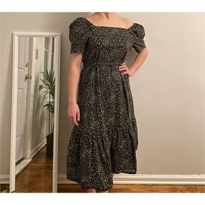 Levi’s Summer Dress Black Floral MIDI Size M